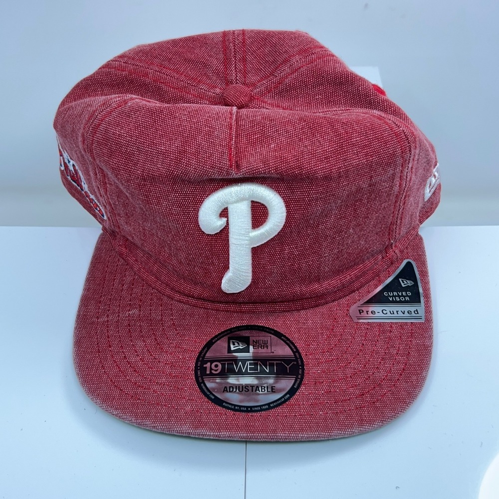 New Era Mens OSFM Red Philadelphia Phillies 19TWENTY Adjustable Snapback Hat